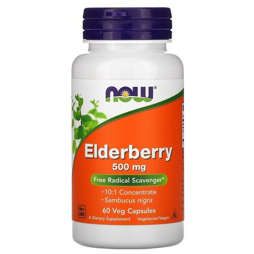 ���� ������� NOW Elderberry 500 ��, 80 �, 500 ��, 60 ��., ������ ������