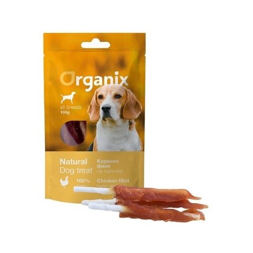  Organix         (100проц. ) (Chicken fillet/ bleached twist stick)100 , 0,100  (2 )   -     , -,   