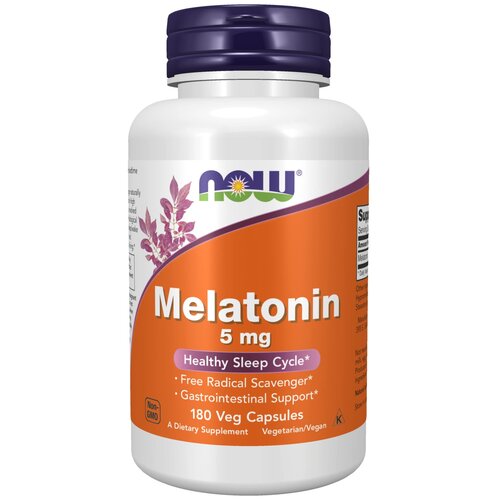 ���� ������� NOW Melatonin, 88 �, 5 ��, 180 ��., ������ ������