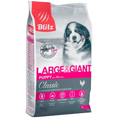  BLITZ CLASSIC PUPPY LARGE & GIANT BREEDS CHICKEN & RICE           (2 )   -     , -,   
