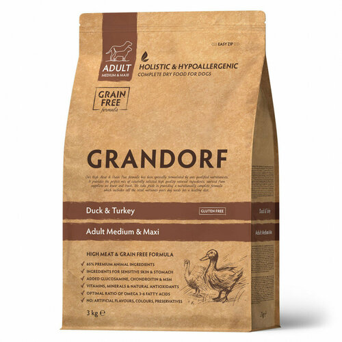  GRANDORF DOG Duck&Turkey MED&MAXI (        ) 3 .   -     , -  