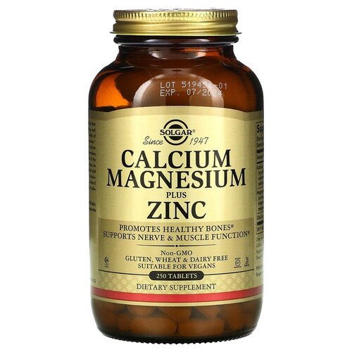���� Solgar Calcium Magnesium Plus Zinc ���., 1070 �, 250 ��., ������ ������