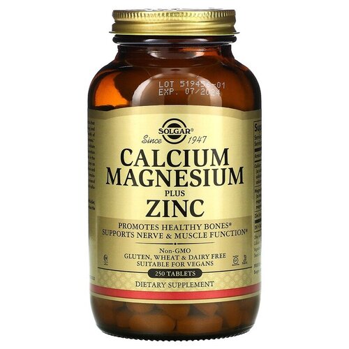  Solgar Calcium Magnesium Plus Zinc ., 1070 , 250 .   -     , -  