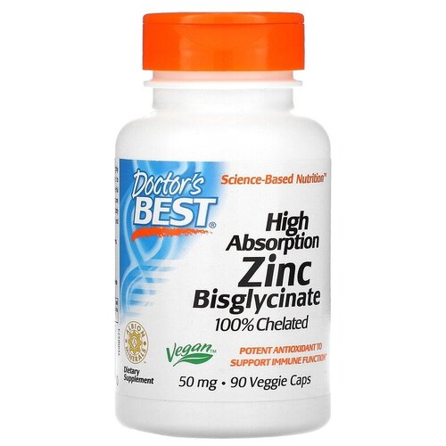 ���� ������� Doctor's Best High Absorption Zinc Bisglycinate 50 �� ���., 70 �, 50 ��, 90 ��., ������ ������