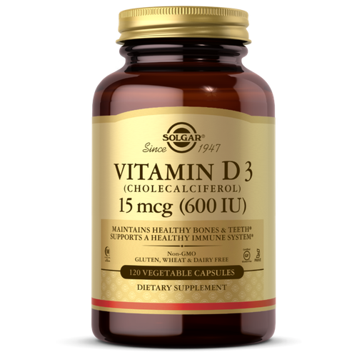 ���� Vitamin D3 (������� �3) 15 ��� (600 IU) 120 �������������� ������ (Solgar), ������ ������