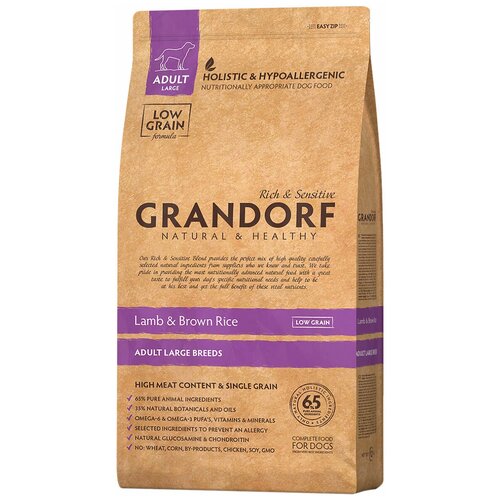  GRANDORF ADULT LARGE BREEDS LAMB & BROWN RICE            (3 + 3 )   -     , -  