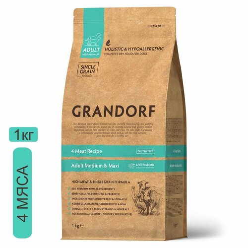  GRANDORF DOG 4 Meat PROBIOTIC MED&MAXI, 1 (          4 )   -     , -  