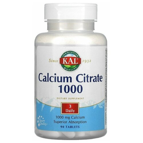  KAL Calcium Citrate 1000 mg 90 tab /    1000  90    -     , -  