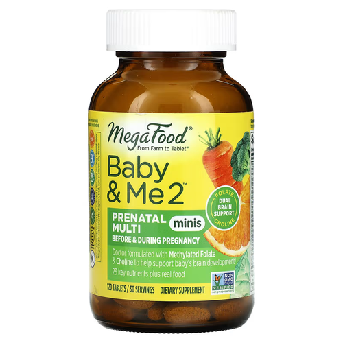 ���� Megafood, Baby & Me 2, Prenatal Multi, �������������� ��� ����������, 120 ��������, ������ ������