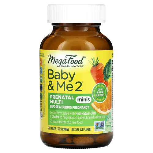  Megafood, Baby & Me 2, Prenatal Multi,   , 120    -     , -  