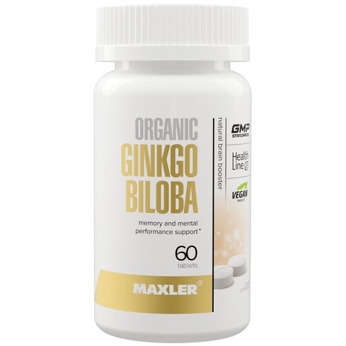 ���� Maxler Organic Ginkgo Biloba ���., 100 ��, 60 ��., ������ ������