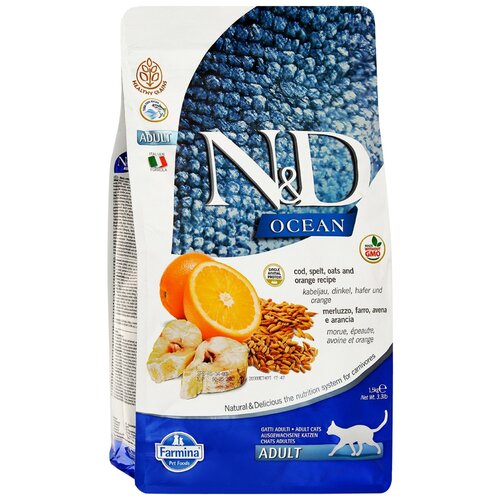  &   , ,       300  N&D OCEAN CAT CODFISH, SPELT, OATS AND ORANGE ADULT 300G