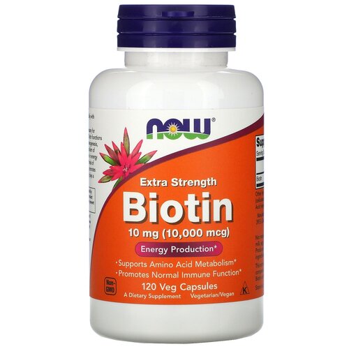 ���� ������� NOW Biotin Extra Strength, 210 �, 10 ��, 120 ��., ������ ������