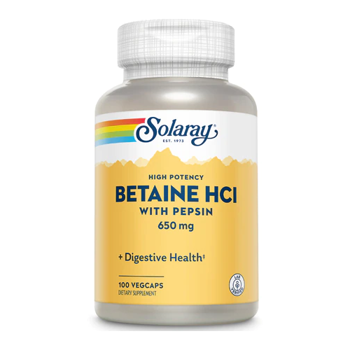  Solaray Betaine HCL with Pepsin 650  100    -     , -  