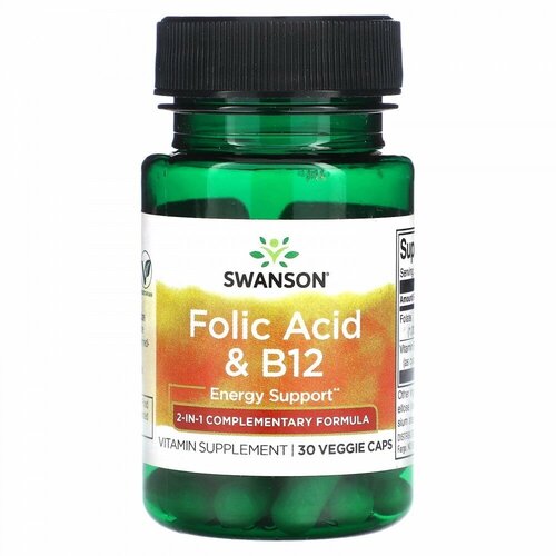  Swanson Folic Acid & B12, 30 .   -     , -  