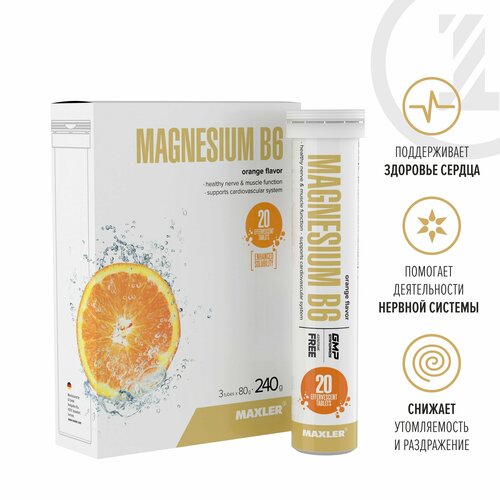   B6   Maxler Magnesium B6 Effervescent (320 .)    -     , -  