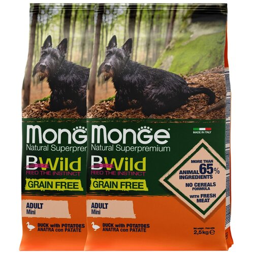    Monge Dog BWild GRAIN FREE Mini      , ,     2,5    -     , -,   