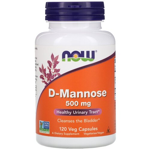 ���� NOW Foods, D-Mannose, 500 mg, D-�������, 500 ��, 120 �������������� ������, ������ ������