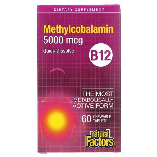   Natural Factors Methylcobalamin B12, 90 , 5000 , 60 .   -     , -  