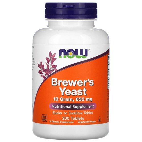 ���� �������� NOW Brewer's Yeast 10 Grains, 650 ��, 240 �, 100 ��, 200 ��., ������ ������