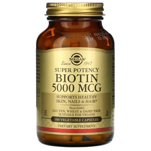  Solgar Biotin 5000 mcg 100 Vcaps   -     , -  