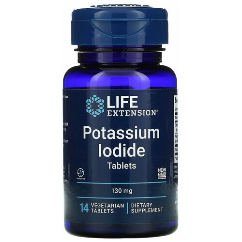 ���� LifeExtension Potassium Iodide Tablets, ����� ����� � ���������, 130 ��, 14 ���. ��������, ������ ������