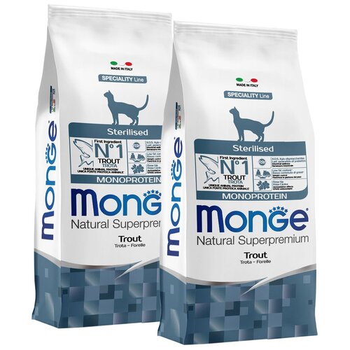 MONGE SPECIALITY MONOPROTEIN CAT STERILISED TROUT           (10 + 10 )   -     , -,   