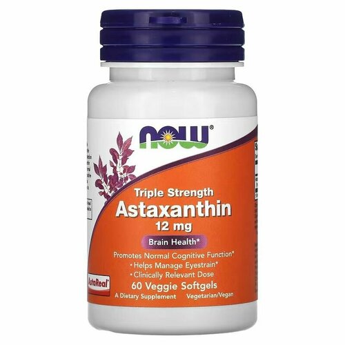  , Astaxanthin, NOW, 12 , 60     -     , -  