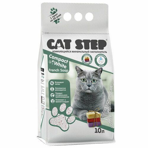 ���� ����������� ��� ����� Cat Step Compact White French Soap, �����������, ����������� 10 �, ������ ������