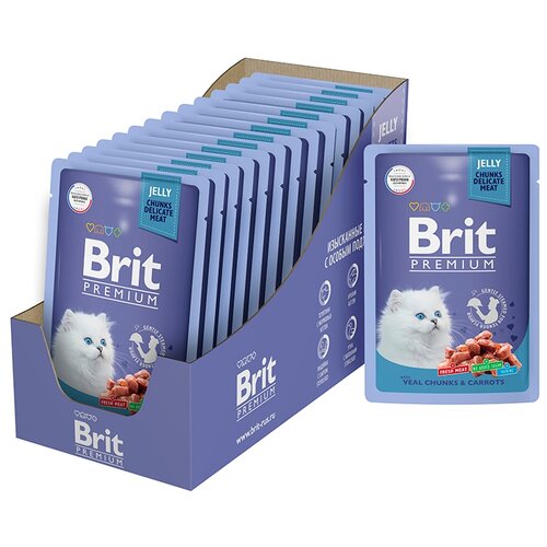      Brit Premium Veal chunks & carrots 14 .  85  (  )   -     , -,   