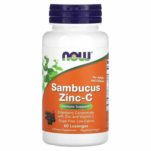 ���� �������� NOW Sambucus Zinc-C, 60 ��., ������ ������