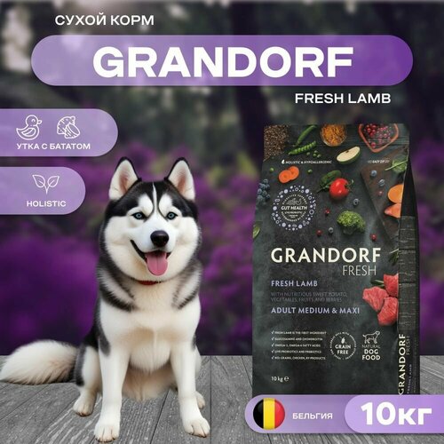    GRANDORF Fresh Dog Adult MED&MAXI Duck&Sweet Potato            , 10    -     , -  