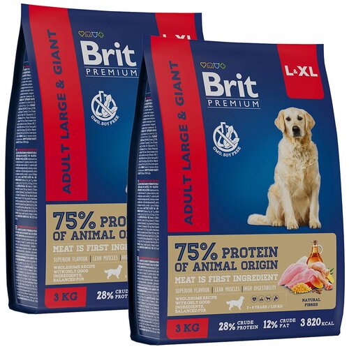  BRIT PREMIUM DOG ADULT LARGE & GIANT          (3 + 3 )   -     , -  