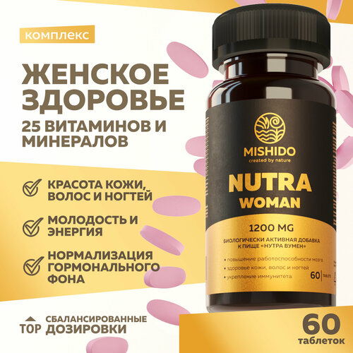 ���� �������� ��� ������ NUTRA WOMAN MISHIDO 60 �������� �������� �� 13 ��������� � 12 ���������, ������ ������