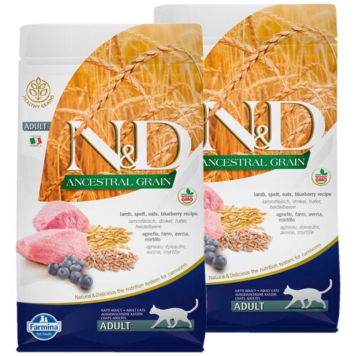  FARMINA CAT N&D ANCESTRAL GRAIN LAMB & BLUEBERRY         (0,3 + 0,3 )   -     , -,   