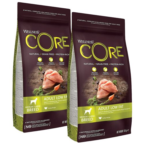  CORE HEALTHY WEIGHT DOG ADULT          (1,8 + 1,8 )   -     , -,   