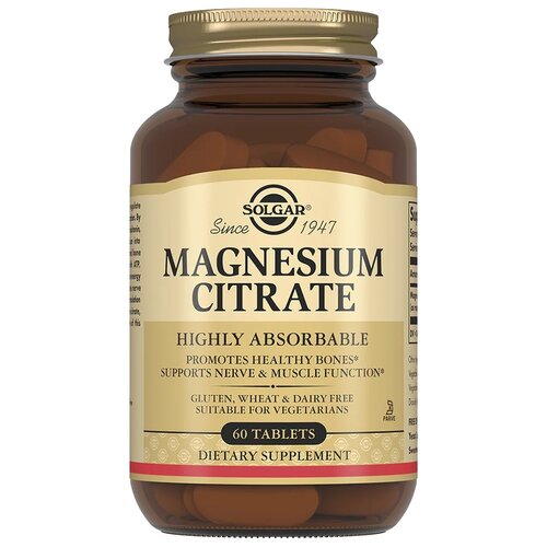 ���� Solgar Magnesium Citrate ���., 200 ��, 250 ��, 430 �, 60 ��., ������ ������