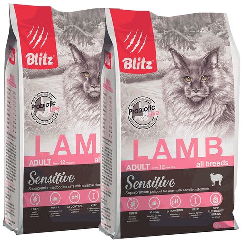  BLITZ SENSITIVE ADULT CAT LAMB      (2 + 2 )   -     , -,   