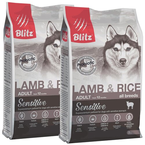  BLITZ SENSITIVE ADULT ALL BREEDS LAMB & RICE          (2 + 2 )   -     , -  