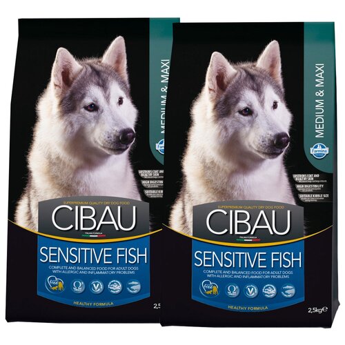  CIBAU SENSITIVE FISH MEDIUM/MAXI            (2,5 + 2,5 )   -     , -,   