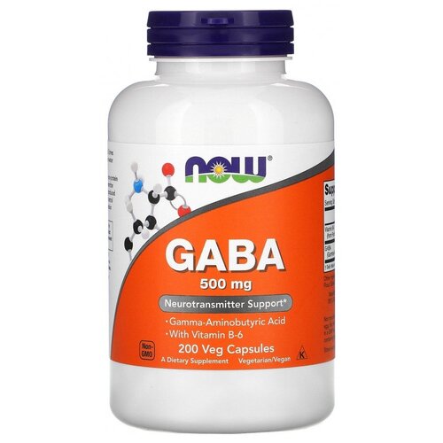  NOW GABA with Vitamin B-6 (   6) 500 mg 200 caps   -     , -  