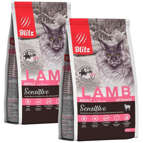  BLITZ SENSITIVE ADULT CAT LAMB      (0,4 + 0,4 )   -     , -,   
