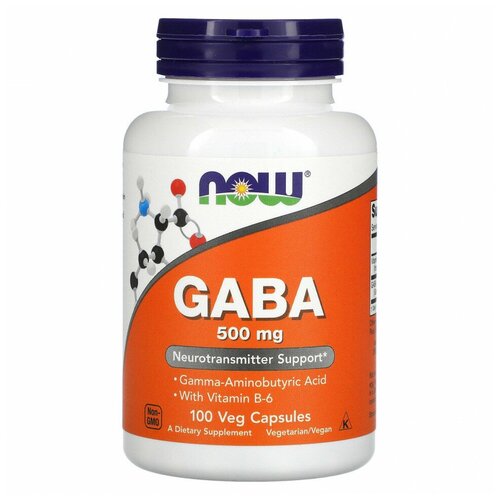  NOW Foods, GABA,    B6, 500 , 100     -     , -  