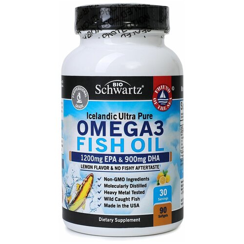  BioSchwartz Omega 3 Fish Oil 1200 mg EPA & 900 mg DHA 90    -     , -  