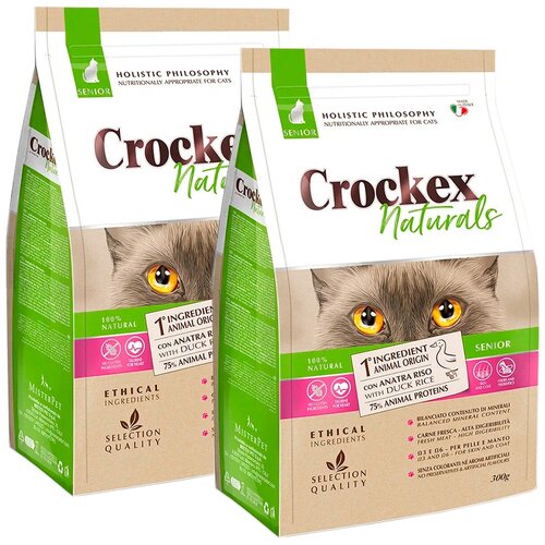  CROCKEX NATURALS CAT SENIOR WITH DUCK & RICE        (0,3 + 0,3 )   -     , -,   