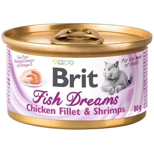   Brit Care Fish Dreams Chicken fillet & Shrimps (.)       , 80  x 16    -     , -,   