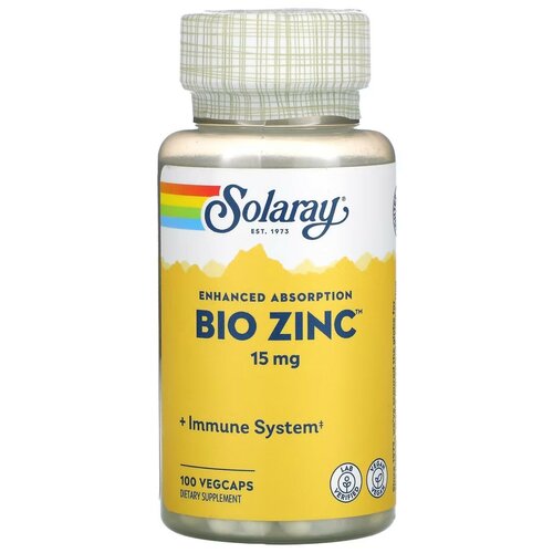  Solaray, Bio Zinc, 15 , 100     -     , -  