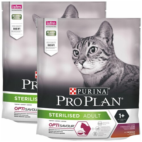    PRO PLAN CAT OPTISAVOUR STERILISED DUCK & LIVER             (0,4 + 0,4 )   -     , -,   