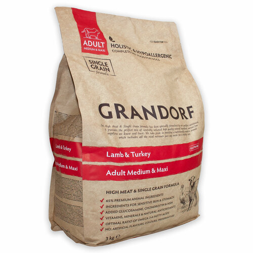      Grandorf Lamb Brown Rice Adult Medium Breeds 3  (GD Lamb 3 N)   -     , -  