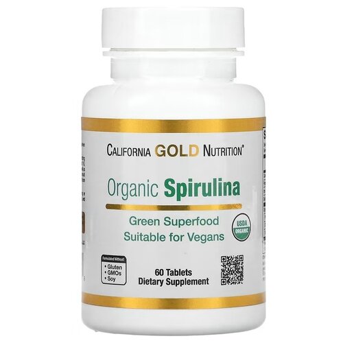  California Gold Nutrition Organic Spirulina ., 500 , 50 , 60 .   -     , -  